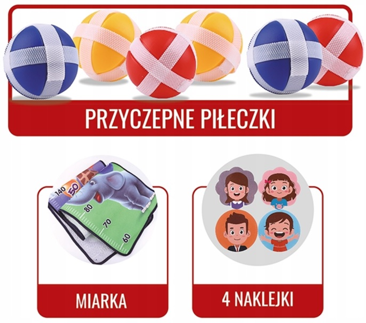 Таблиця зросту дітей Artyk Sportox Kids з грою дартс 2в1 60-180 см (5901811128233) - зображення 5