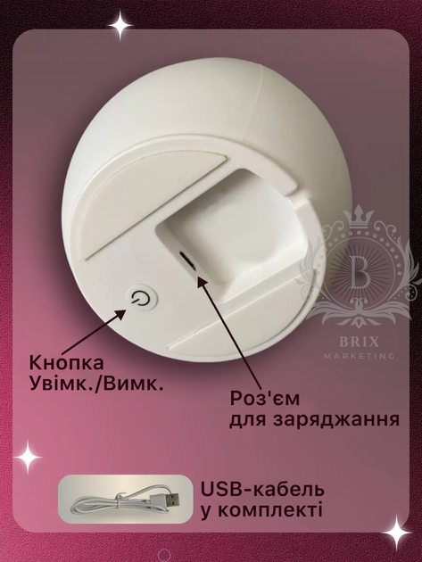 Силіконовий нічник Котик Marcus RGB 6 кольорів із вбудованим акумулятором Білий з рожевим - зображення 4