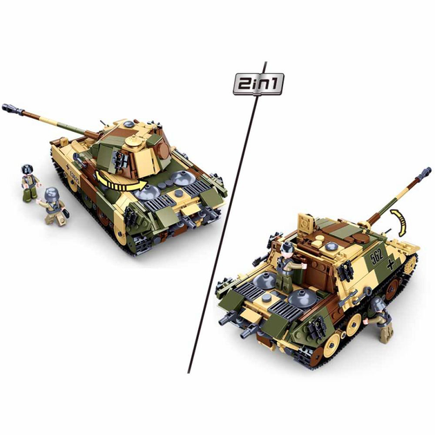 Конструктор Sluban M38-B0859 Panter 2в1 Танк Пантера 725 деталей