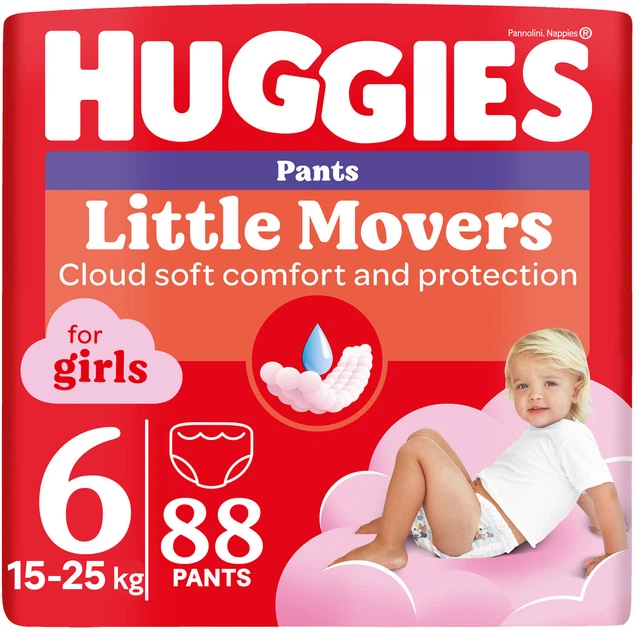 Трусики-подгузники Huggies Little Movers Pants 6 M-Pack 15-25 кг