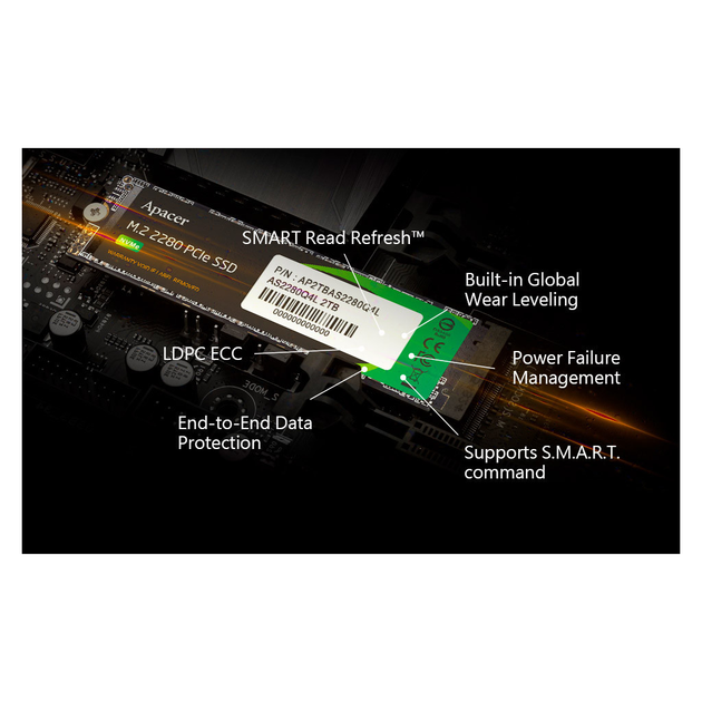 Накопитель SSD M.2 2280 1TB Apacer (AP1TBAS2280Q4X-1) - изображение 5