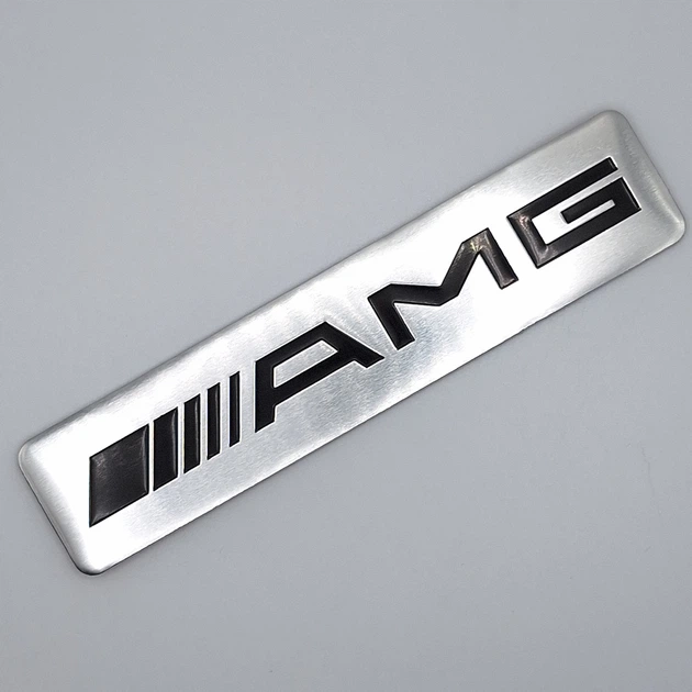 Эмблема алюминиевая AMG Mercedes Benz (хром) 12.0*2.6 см - изображение 2
