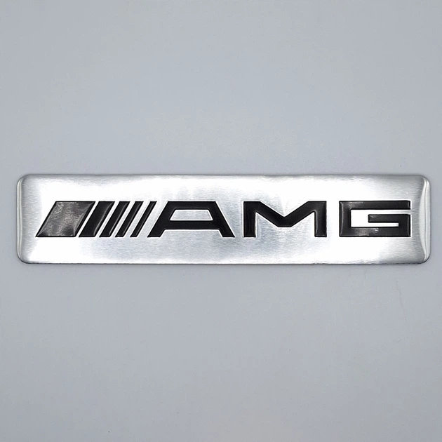 Эмблема алюминиевая AMG Mercedes Benz (хром) 12.0*2.6 см - изображение 3