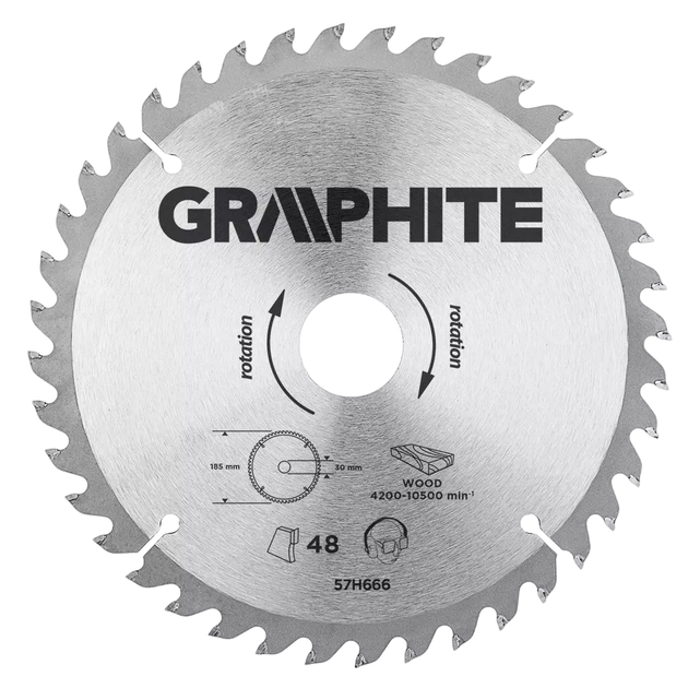 Tarcza do pilarki Graphite 190 x 30 mm 57H670 (5902062576705) - obraz 1