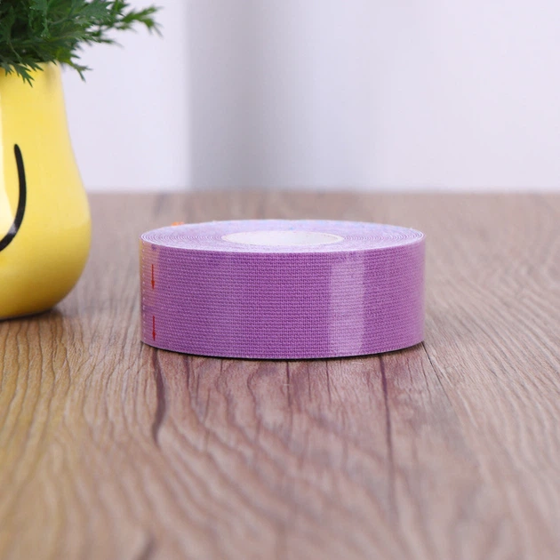 Кинезиологический тейп Kinesiology Tape XS 2.5 см 5 м кинезиологическая лента Purple (17016-hbr) - изображение 3