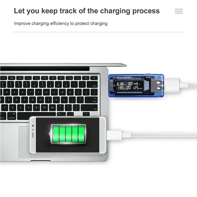 USB тестер вольтметр, амперметр, тестер зарядок, Keweisi KWS-V20 - изображение 4