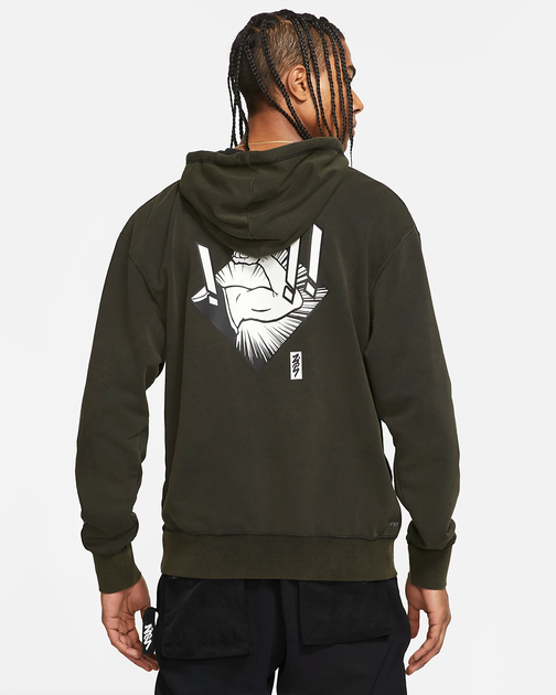 Худи Air Jordan Dri-FIT Zion Performance Hoodie Olive DH0598-010 S - изображение 3