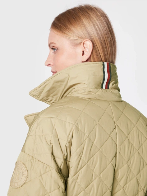 Пальто осіннє довге стьобане жіноче Tommy Hilfiger THWW0WW35090AEG S/M Бежеве (8720117610818) - зображення 5