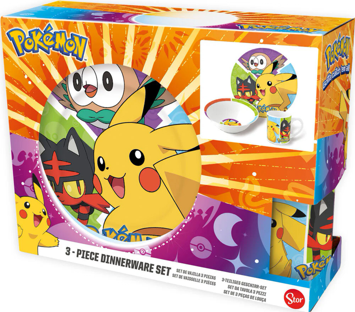 Подарунковий набір Pokémon 3-Piece Ceramic Gift Set (36965) (8412497369652) - зображення 3
