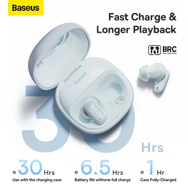 Беспроводные наушники с шумопоглощением Baseus AirNora 2 TWS blue (NGTW320203) - изображение 6