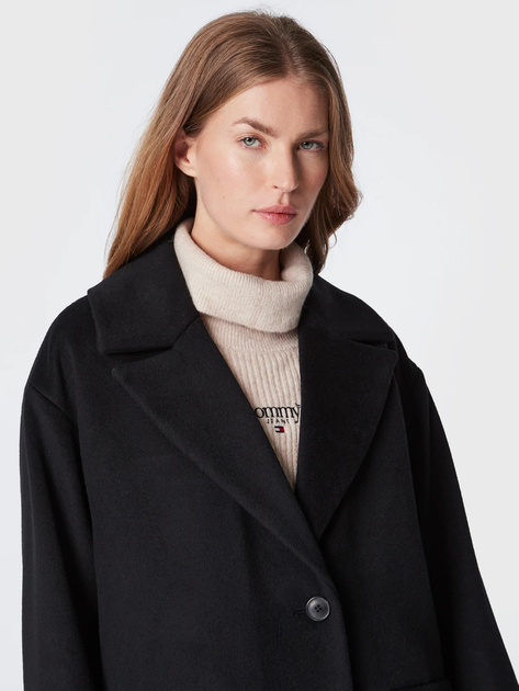 Пальто жіноче Tommy Hilfiger WW0WW35941-BDS 36 Чорне (8720641901659) - зображення 4