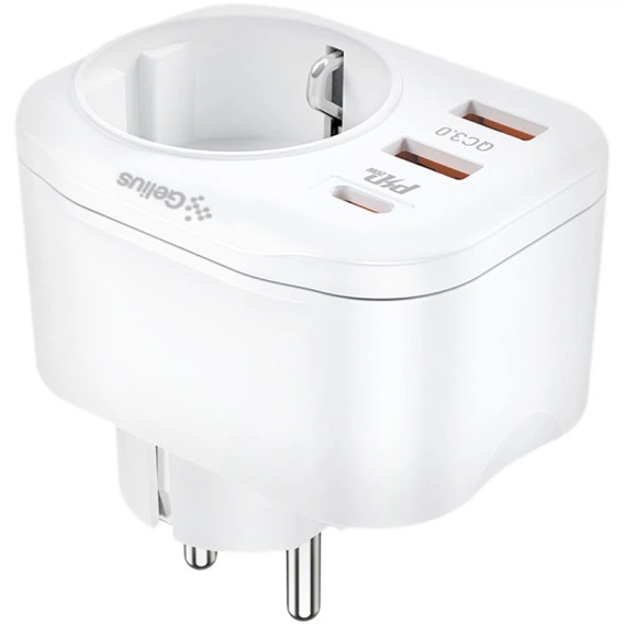 Сетевое Зарядное Устройство Gelius Moxie GP-HC050 2USB (QC3.0) + Type-C (PD20W) (Белый) - изображение 4