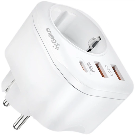 Сетевое Зарядное Устройство Gelius Moxie GP-HC050 2USB (QC3.0) + Type-C (PD20W) (Белый) - изображение 5