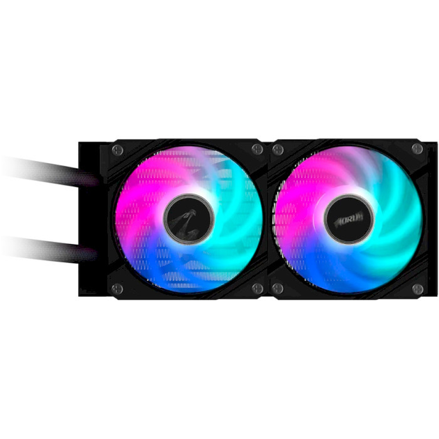 Система жидкосного охлаждения для процессора Gigabyte AORUS WATERFORCE II 240 с подсветкой/2x120мм Черный - изображение 3