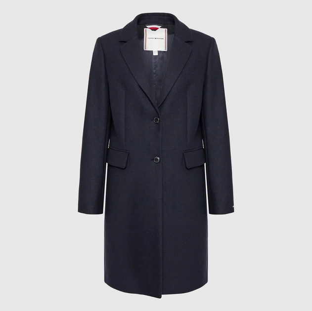 Płaszcz damski elegancki Tommy Hilfiger WW0WW35926-DW5 34 Granatowy (8720641891011) - obraz 6