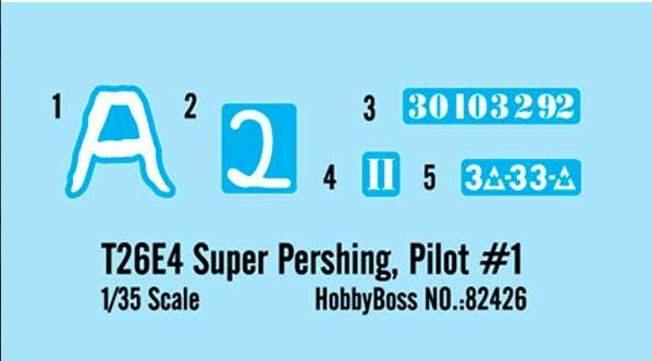 Збірна модель 1/35 танк T26E4 Super Pershing Pilot #1 Hobby Boss 82426 - зображення 3