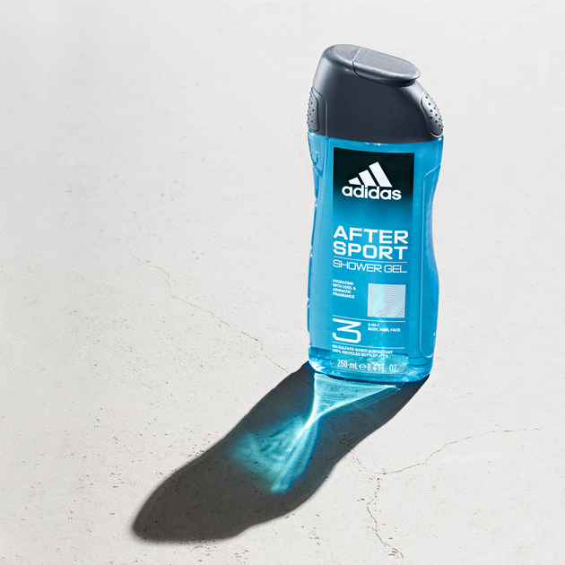 Парфумований гель для душу для чоловіків Adidas After Sport 3-w-1 250 мл (3616304240423) - зображення 3
