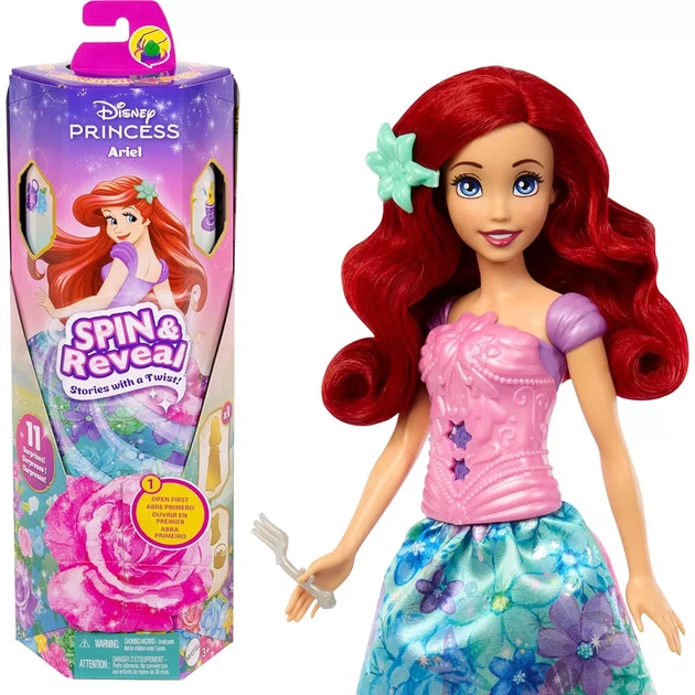 Кукла Disney Princess Крути и прояви Ариэль с аксессуарами (HTV88) - изображение 10
