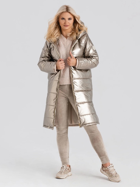 Płaszcz puchowy damski Look Made With Love 936 Amber L Złota (5903999310493) - obraz 3