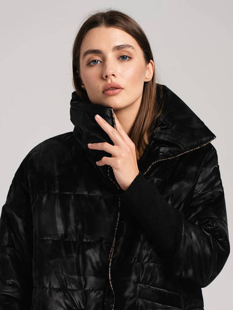 Пуховик жіночий Look Made With Love 906 Melody L/XL Чорний (5903999307578) - зображення 4