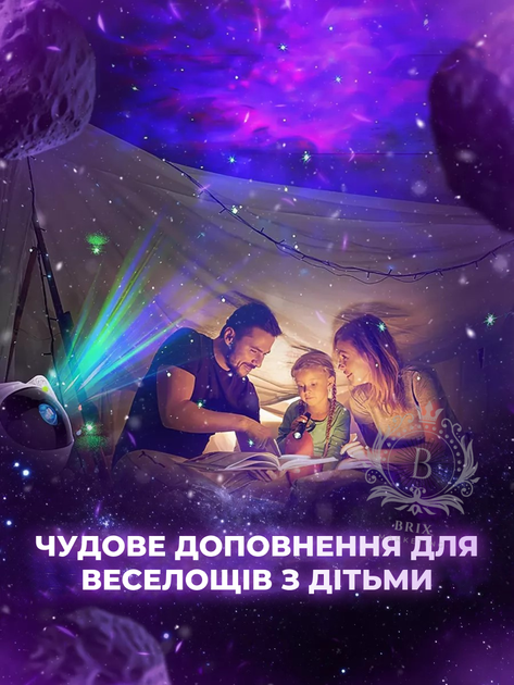 Ночник светильник проектор звездного неба Астронавт с пультом управления - изображение 7