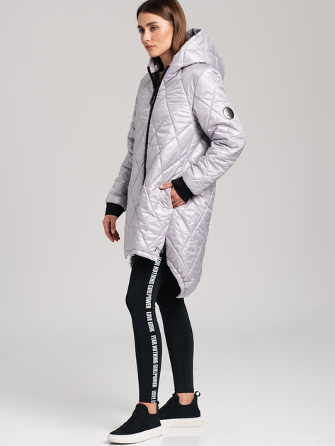 Пуховик жіночий Look Made With Love 302 Fango S Світло-сірий (5903999306601) - зображення 4