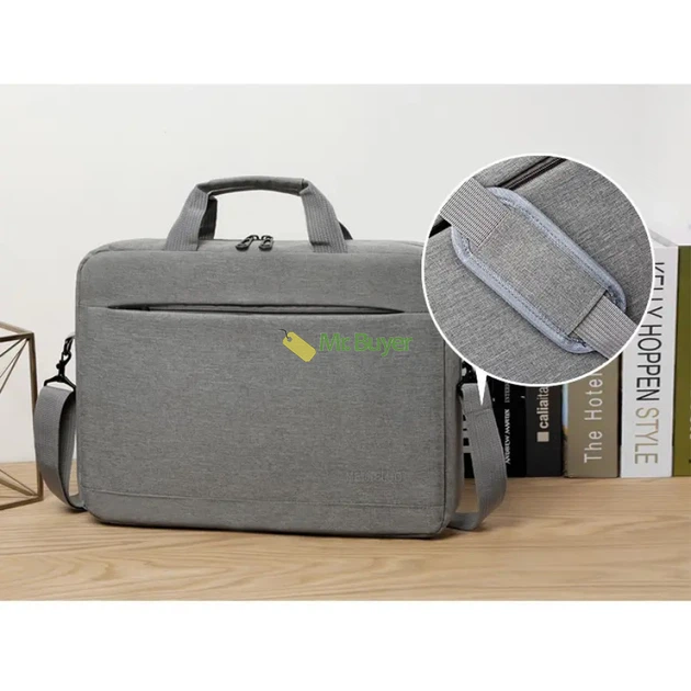 Сумка для ноутбука 15,6" Simple со съемным ремешком Серая (24707) - Фото 4 Сумка для ноутбука 15,6" Simple со съемным ремешком Серая (24707) - изображение 4