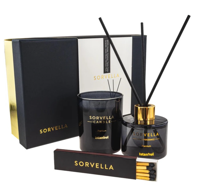 Подарунковий набір Sorvella Perfume Istanbul Ароматичний дифузор 120 мл + Ароматична свічка 170 г + Сірники (5905489910732) - зображення 1