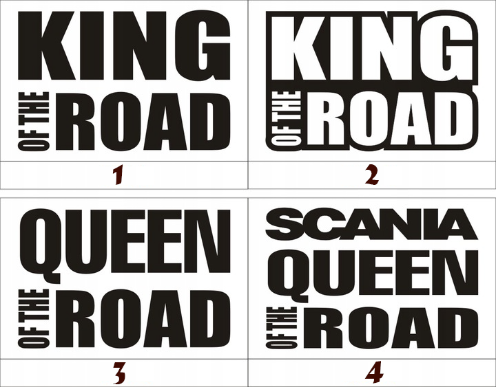Наклейка на Авто / Грузовики / Фуры / Стекло / Кузов " Король дорог - King of the Road " 2шт черный цвет - Фото 2 Наклейка на Авто / Грузовики / Фуры / Стекло / Кузов " Король дорог - King of the Road " 2шт черный цвет - изображение 2