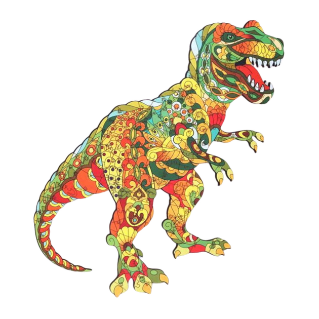 Puzzle drewniane PuzzleOK Tyranozaur Rex 21 x 29.7 cm 72 elementy (4821993007045) - obraz 4