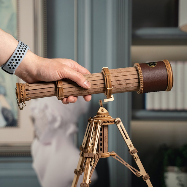3D Пазл дерев'яний Robotime Rokr Телескоп 33 x 24 x 32.5 см 314 деталей (6946785116526) - зображення 7