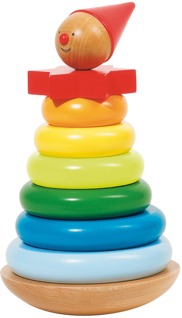 Парамідка Goki Clown Peppo Wooden Stacking Tower (4013594579612) - зображення 1