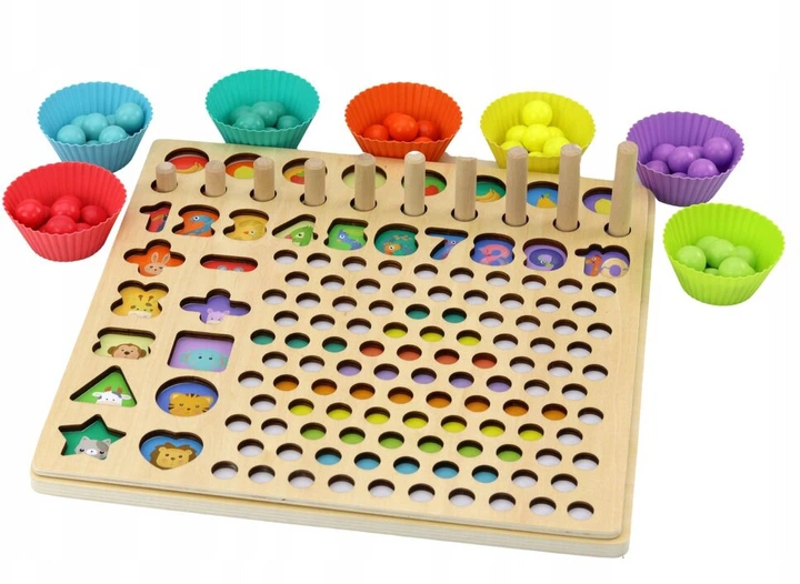 Edukacyjny zestaw LEAN Toys Uczymy się liczyć Łowimy ryby Sortująca układanka (5905991009702) - obraz 3