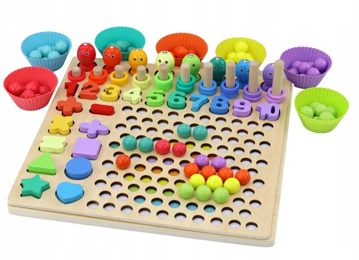 Edukacyjny zestaw LEAN Toys Uczymy się liczyć Łowimy ryby Sortująca układanka (5905991009702) - obraz 6