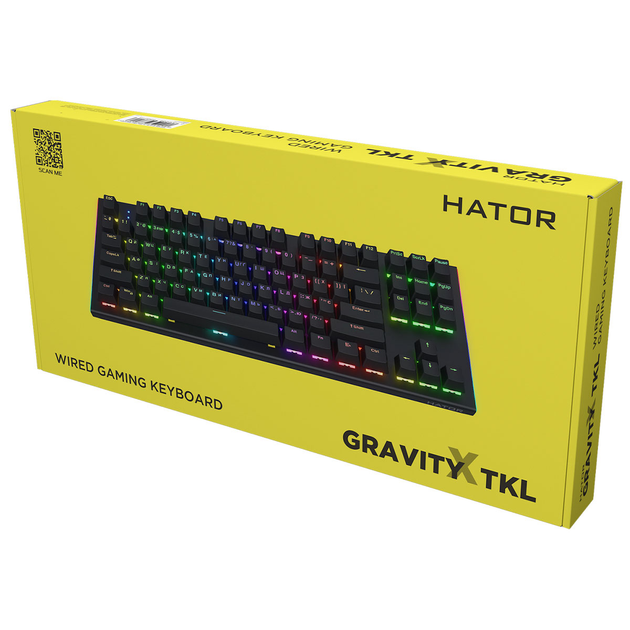 Клавіатура HATOR Gravity X TKL orange (HTK550UA) black - изображение 5