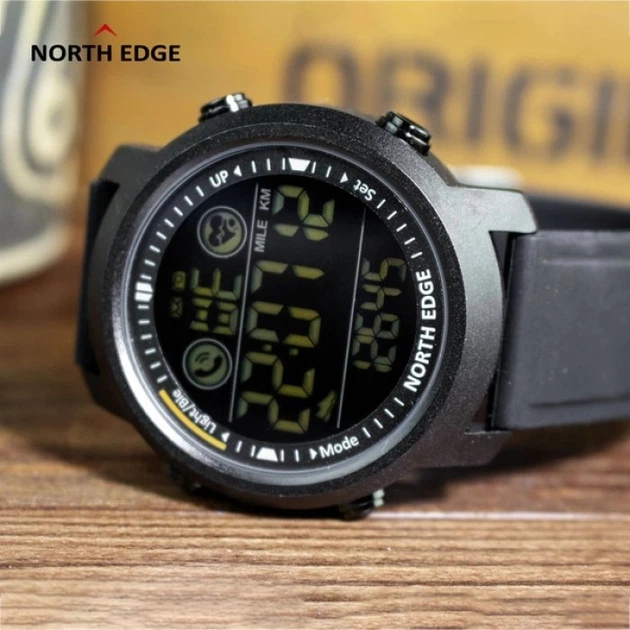 Чоловічий годинник North Edge Laker Pro Black 5BAR - Фото 4 Чоловічий годинник North Edge Laker Pro Black 5BAR - зображення 4