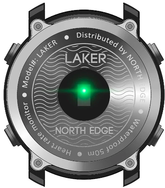 Чоловічий годинник North Edge Laker Pro Black 5BAR - Фото 11 Чоловічий годинник North Edge Laker Pro Black 5BAR - зображення 11