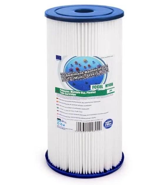 Картридж поліестеровий Aquafilter FCCEL5M10BB, 5 мкм (Big Blue 10) - Фото 1 Картридж поліестеровий Aquafilter FCCEL5M10BB, 5 мкм (Big Blue 10) - изображение 1