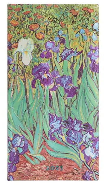 Kalendarz Paperblanks 2025 Van Gogh’s Irises Slim tygodniowy (9781408757642) - obraz 1