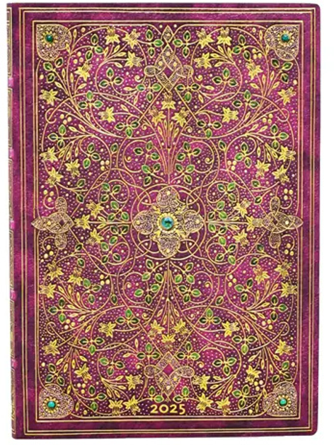 Kalendarz Paperblanks 2025 Diamond Jubilee Midi tygodniowy horyzontal Flexi (9781408758410) - obraz 1