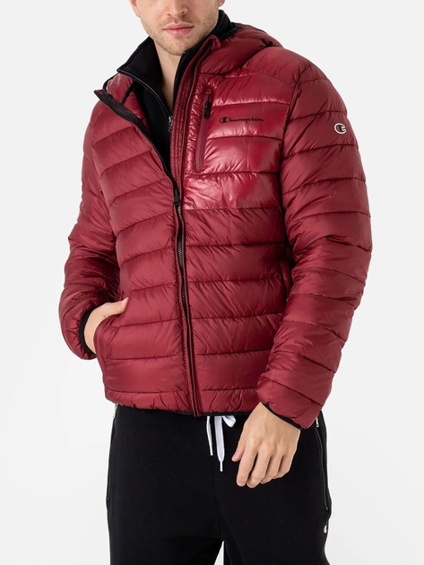 Куртка демисезонная с капюшоном мужская Champion 219184-RS505 S Бордовая (8058132403031) 