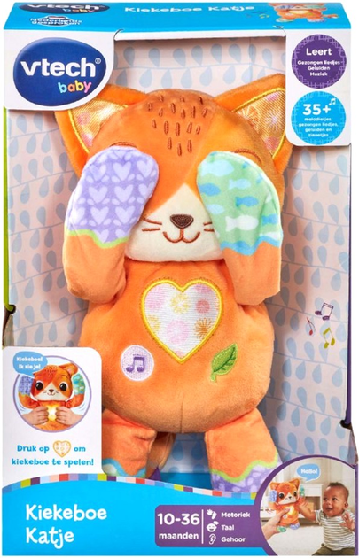 М'яка іграшка VTech Baby Котик Кікебоо Помаранчевий (3417765674235) - зображення 3