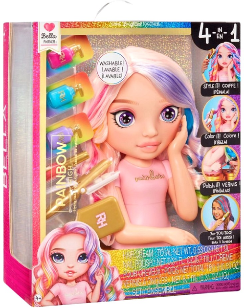 Głowa do stylizacji Rainbow High Styling Head 4 w 1 z akcesoriami (0035051120889) - obraz 4