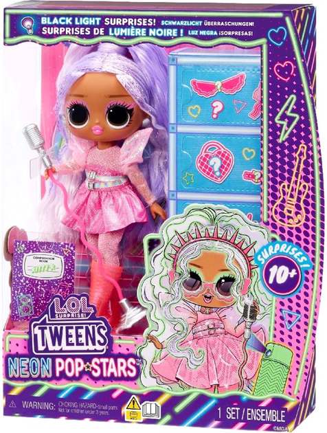 Lalka L.O.L. Surprise Tweens Neon Pop Stars Kitty K z akcesoriami (35051120667) - obraz 5