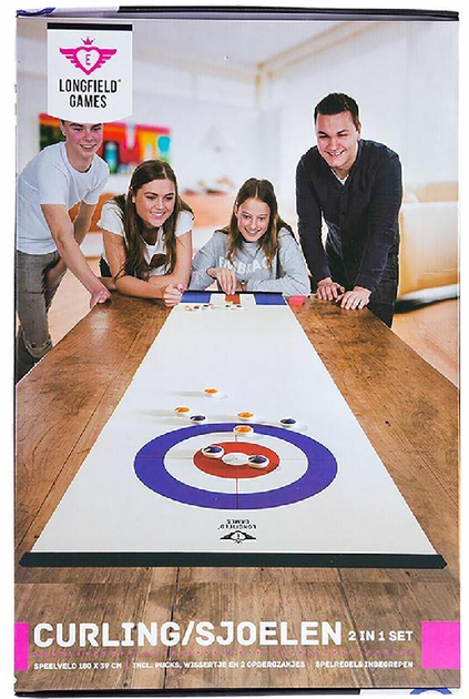 Gra planszowa Engelhart Curling and Shuffleboard 180 x 39 cm (8716096016215) - obraz 1