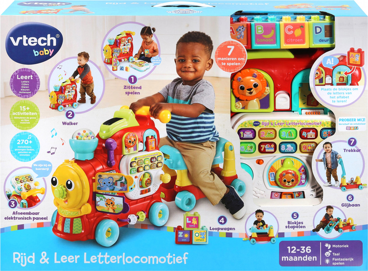 Інтерактивна іграшка VTech Baby Ride & Learn Letter Locomotive (3417765478239) - зображення 1