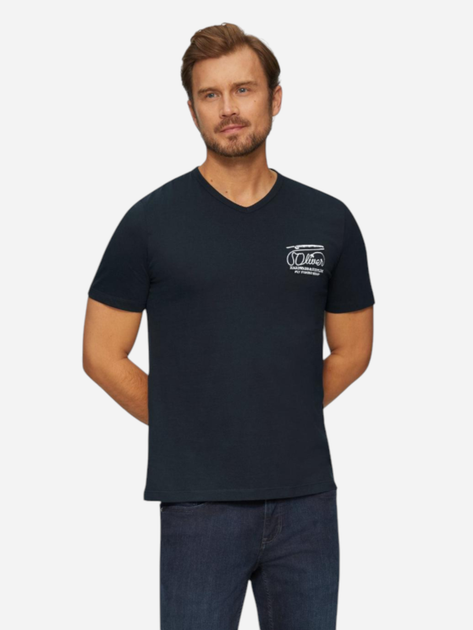 T-shirt męski bawełniany s.Oliver 10.3.11.12.130.2153470-59D1 S Ciemnogranatowy (4099976471118) - obraz 4