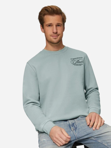 Світшот чоловічий s.Oliver 10.3.11.14.140.2153489-72D1 XL Зелений (4099976477387) - зображення 4