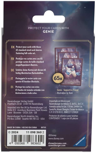 Захисні карткові протектори Ravensburger Disney Lorcana Ursula's Return Set 4 Genie 65 шт. (4050368983602) - зображення 2