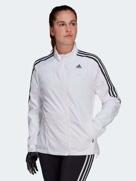 Kurtka wiatrówka damska do biegania adidas Marathon Jkt W GK6061 S Biała (4064044053855) - obraz 1